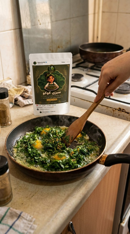 سبزی کوکو منجمد سبورا ۵۰۰ گرم