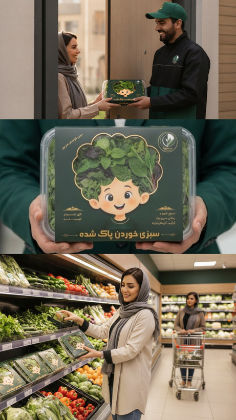 سبزی پاک شده سبورامارکت (200گرمی،خانواده)