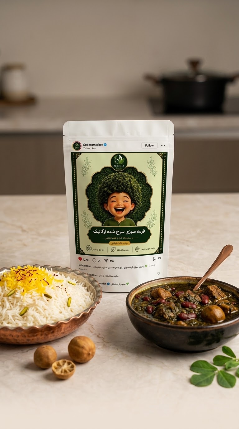 سبزی قرمه سرخ شده سِبورا 200گرمی